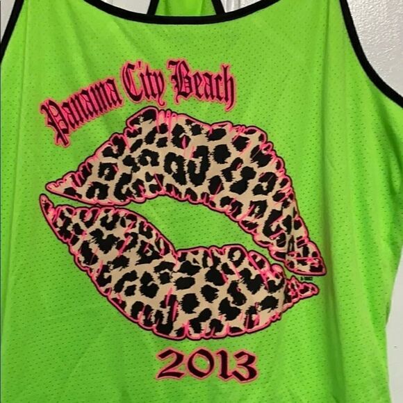 Exist Miami graphic racer back tank top size XL - Picture 2 of 6